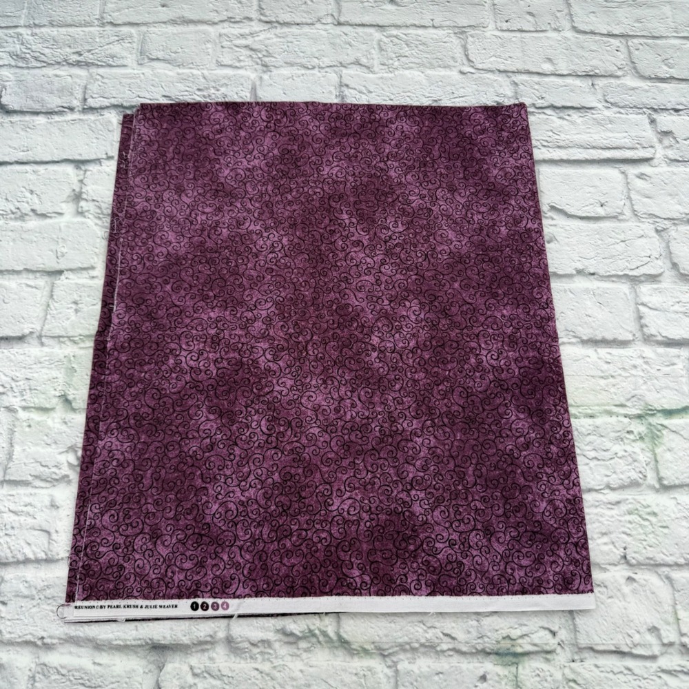 Troy Corporation Riverwoods Family Reunion Purple Scroll Fabric 2 Yards